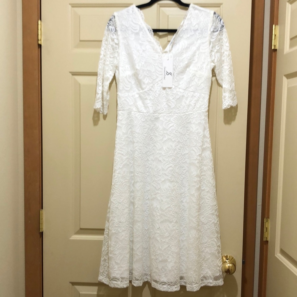 Beautiful lace midi dress.